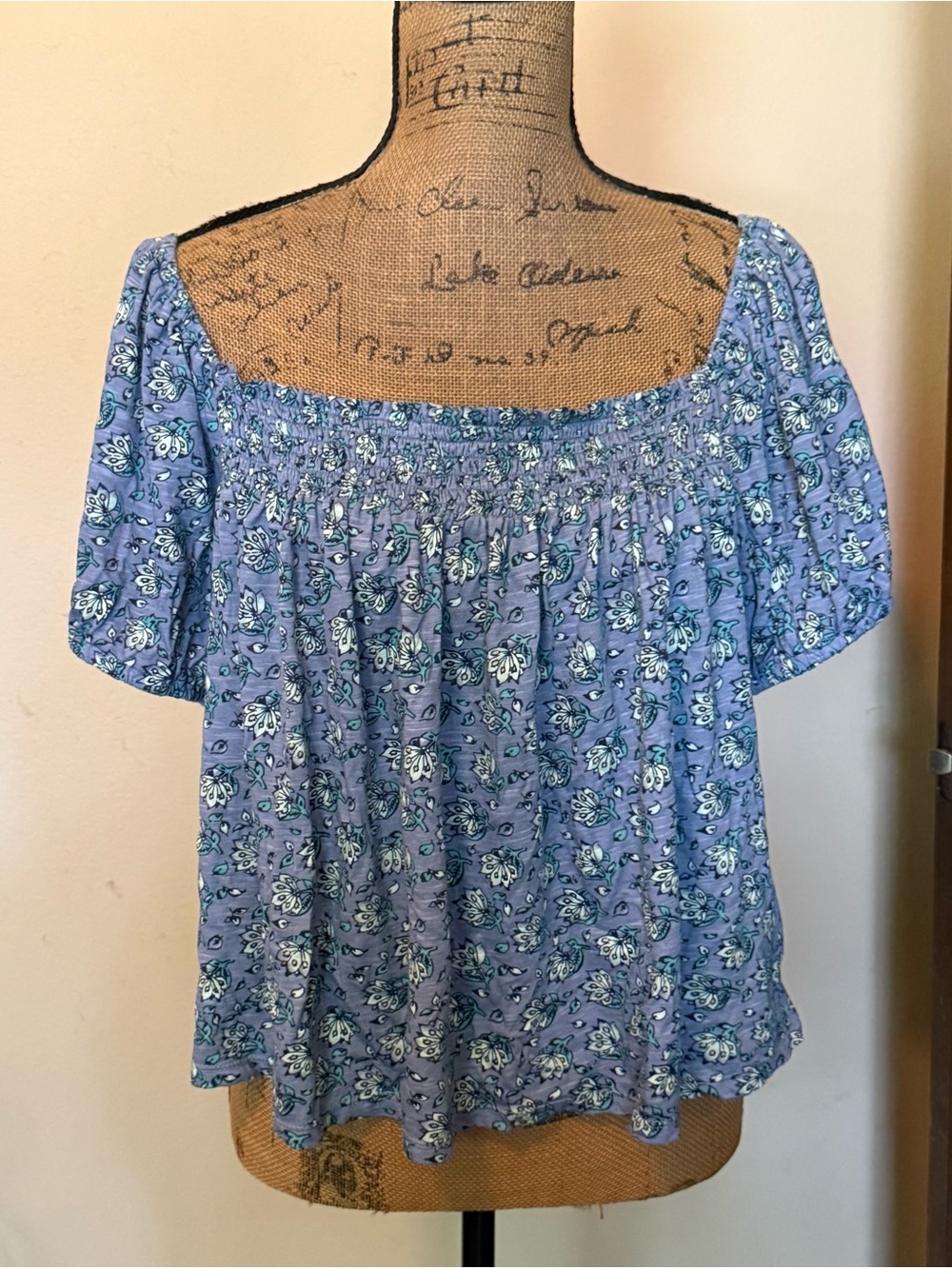 Smocked Off-Shoulder Floral Top by Lucky
